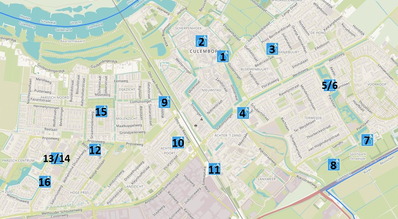 locaties stembureau op kaart